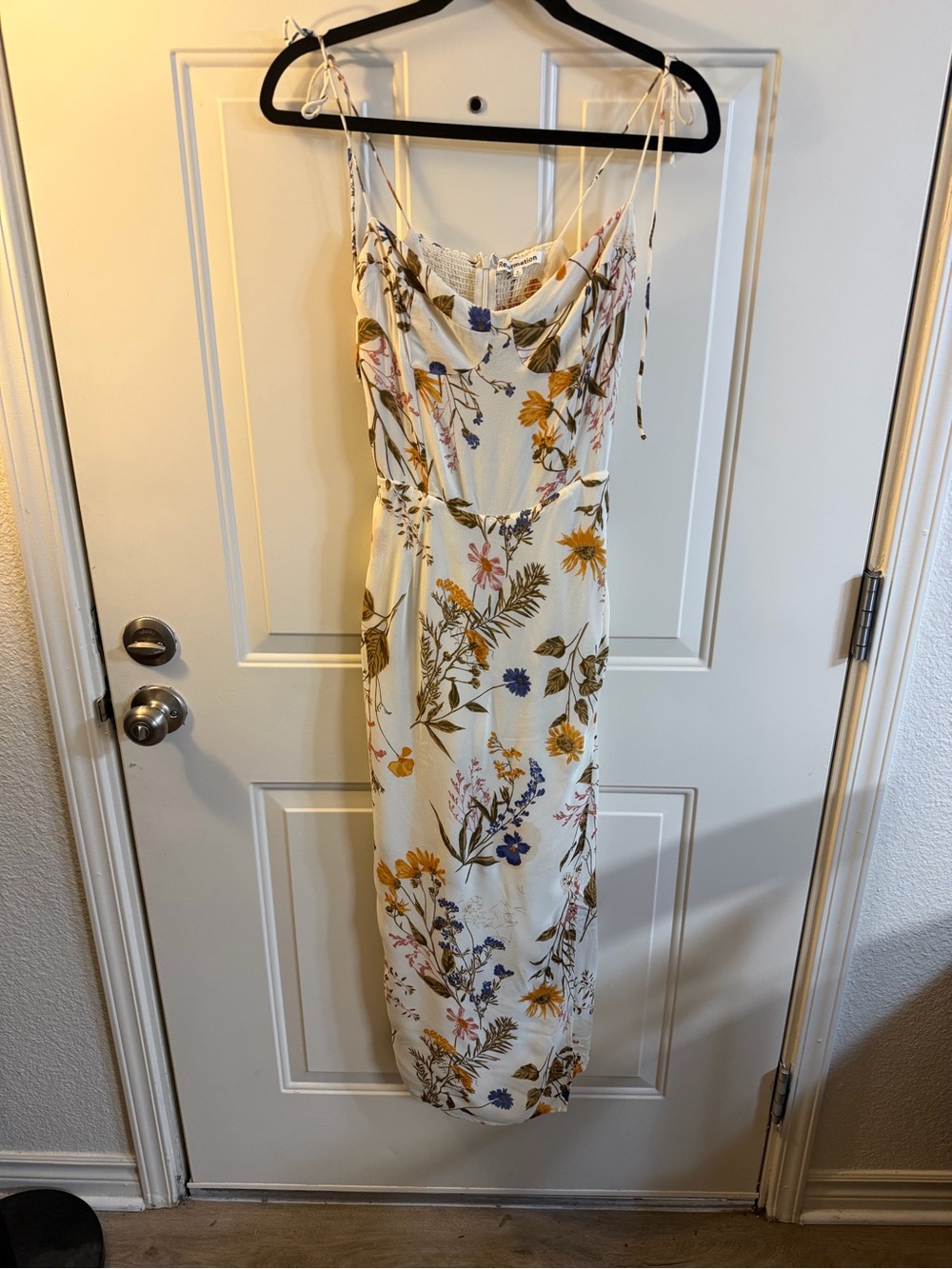 Reformation Floral Midi Dress Size 6 Romantic Cottagecore Wedding Guest